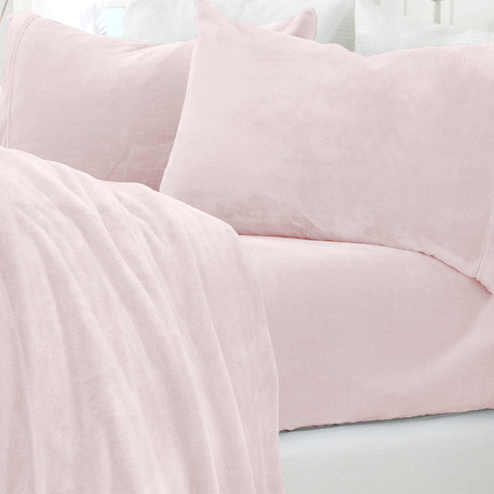 4-Piece Solid Plush Sheet - Velvet Luxe Collection