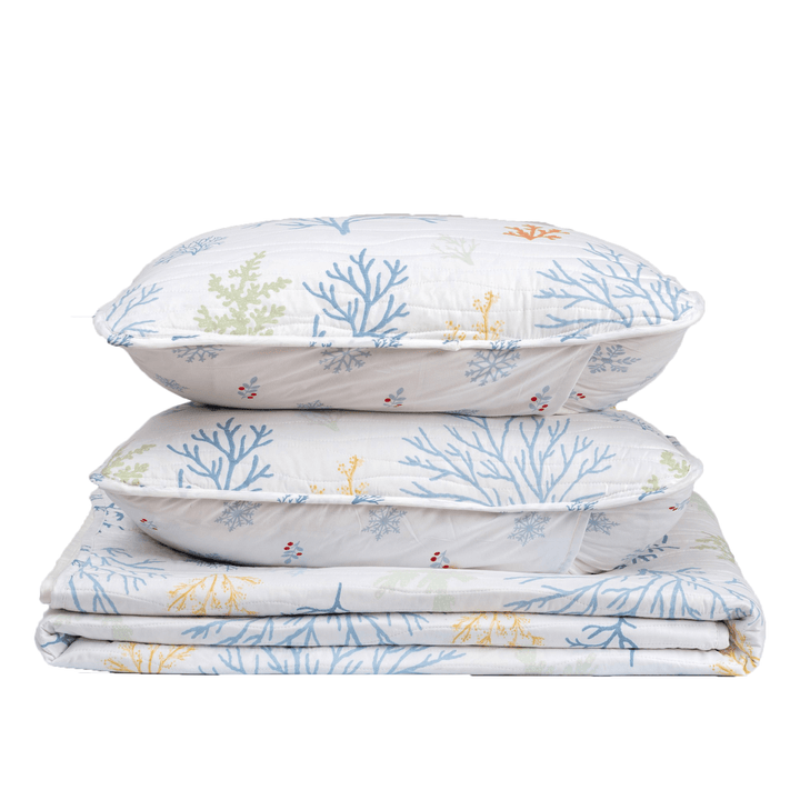 Crisp Maldives Reversible Quilt Set