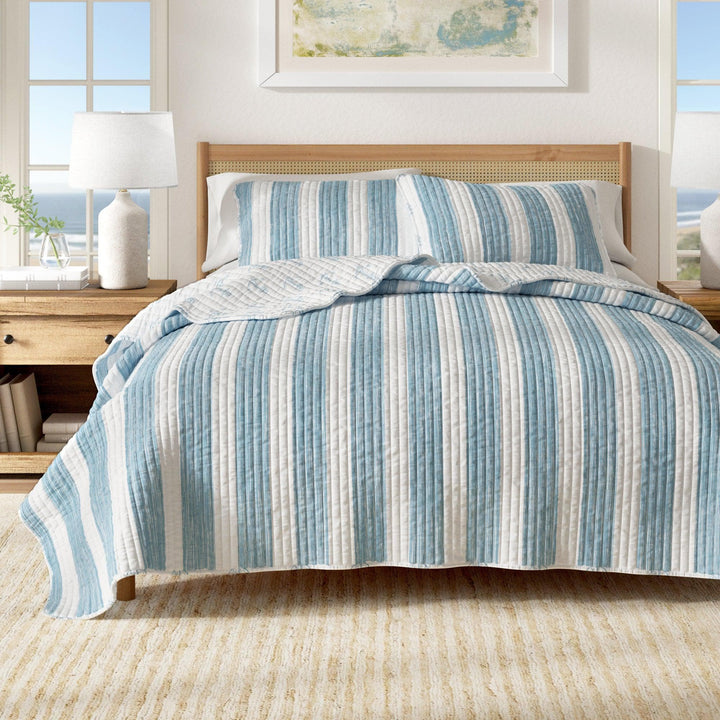 Anchor Bay Stripe Reversible Quilt Set