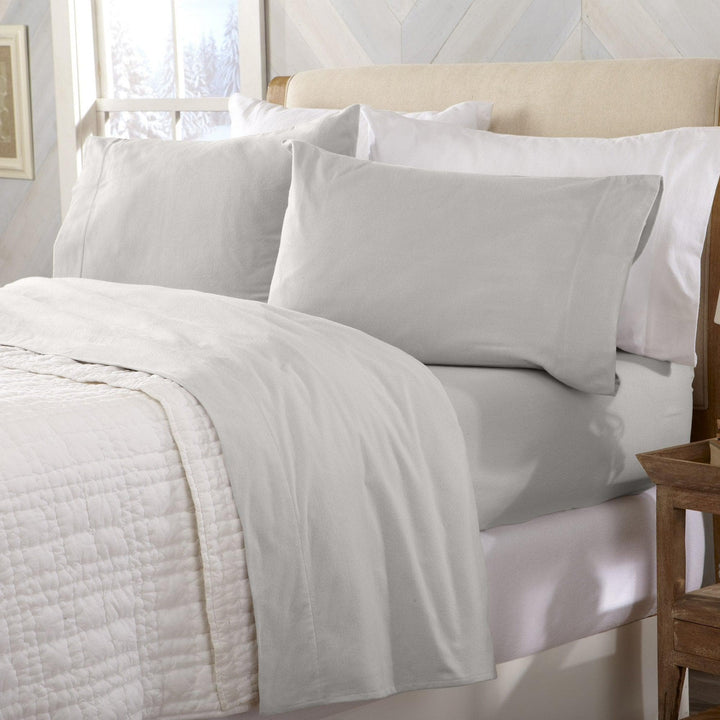 Nordic 4-Piece Cotton Solid Flannel Sheet
