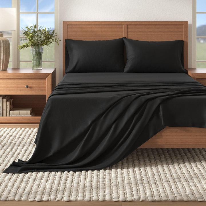 Nordic 4-Piece Cotton Solid Flannel Sheet