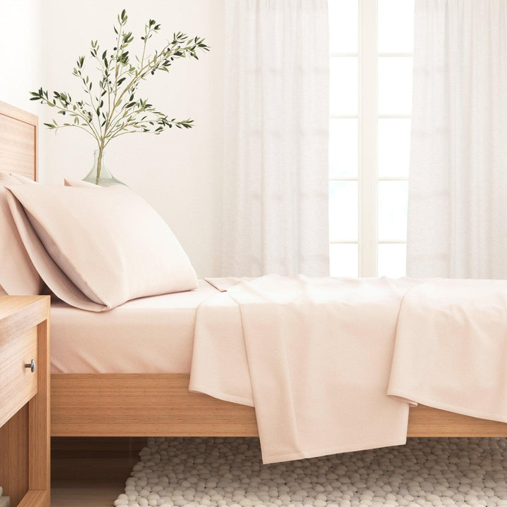 Nordic 4-Piece Cotton Solid Flannel Sheet