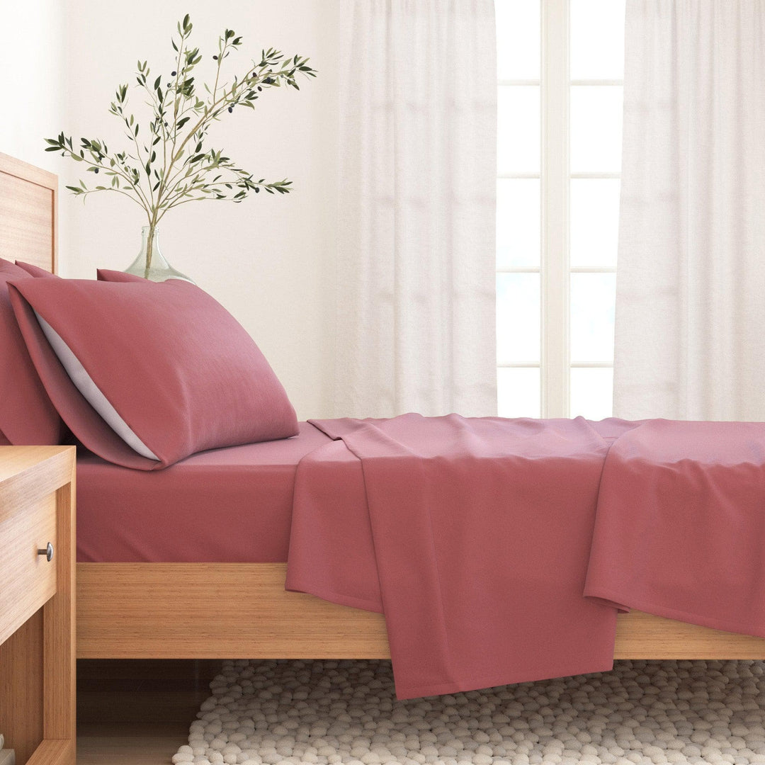 Nordic 4-Piece Cotton Solid Flannel Sheet