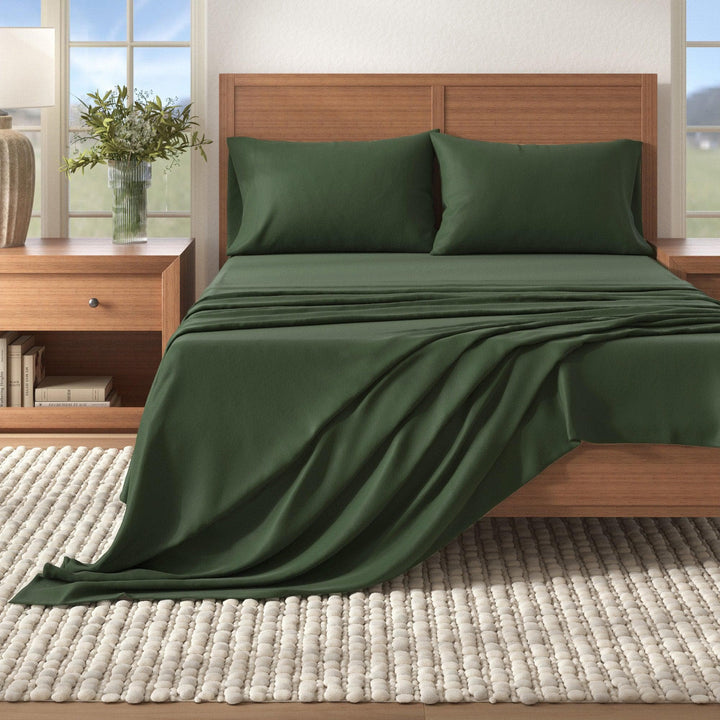 Nordic 4-Piece Cotton Solid Flannel Sheet