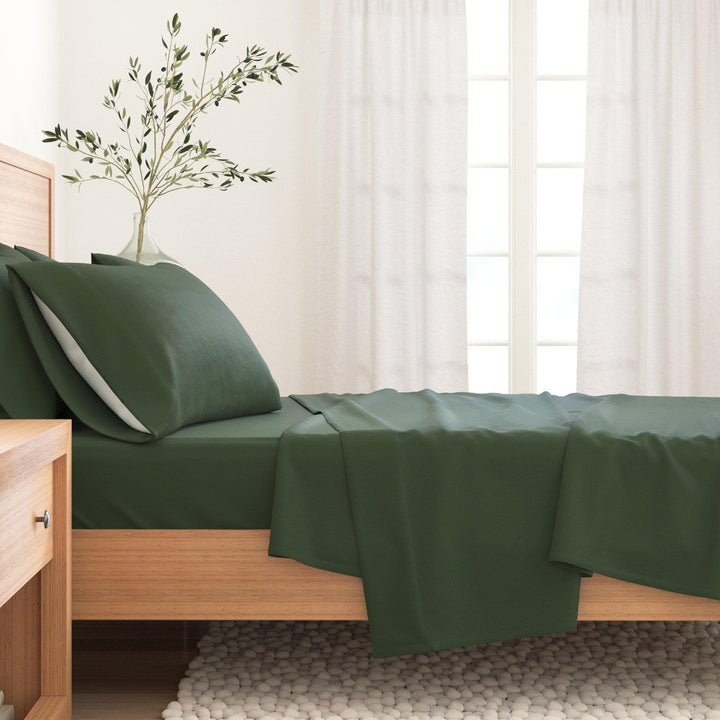 Nordic 4-Piece Cotton Solid Flannel Sheet