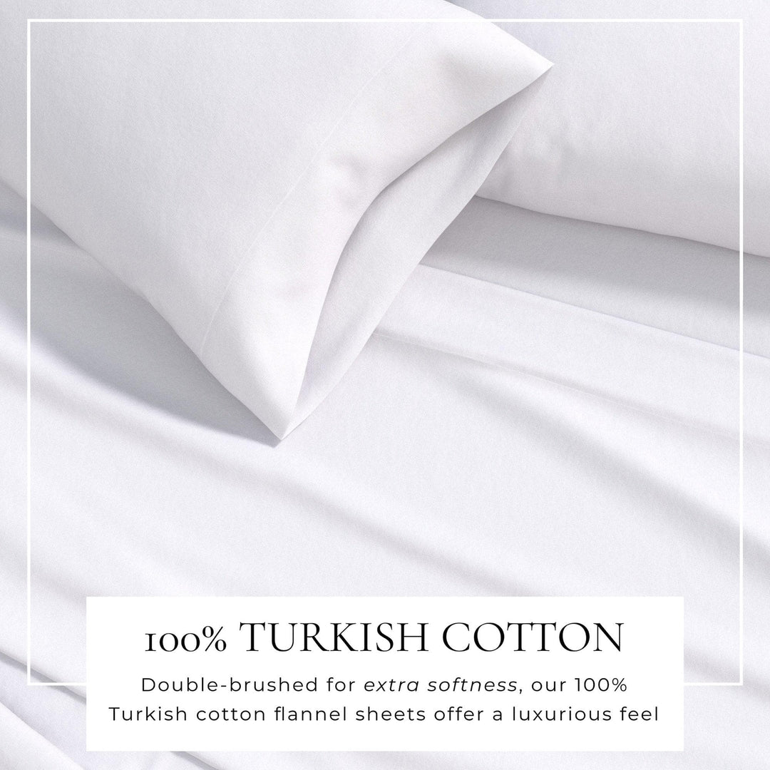 Nordic 4-Piece Cotton Solid Flannel Sheet
