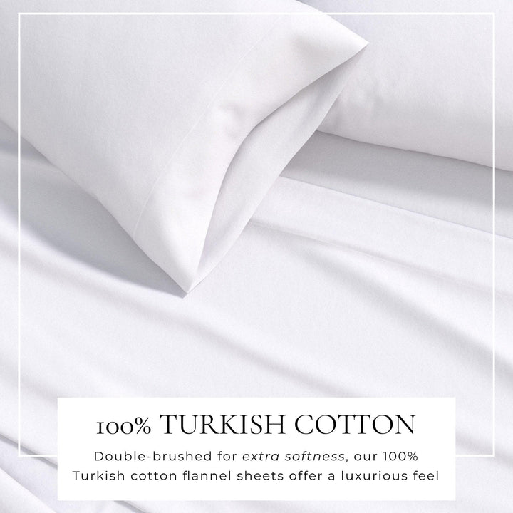 Nordic 4-Piece Cotton Solid Flannel Sheet