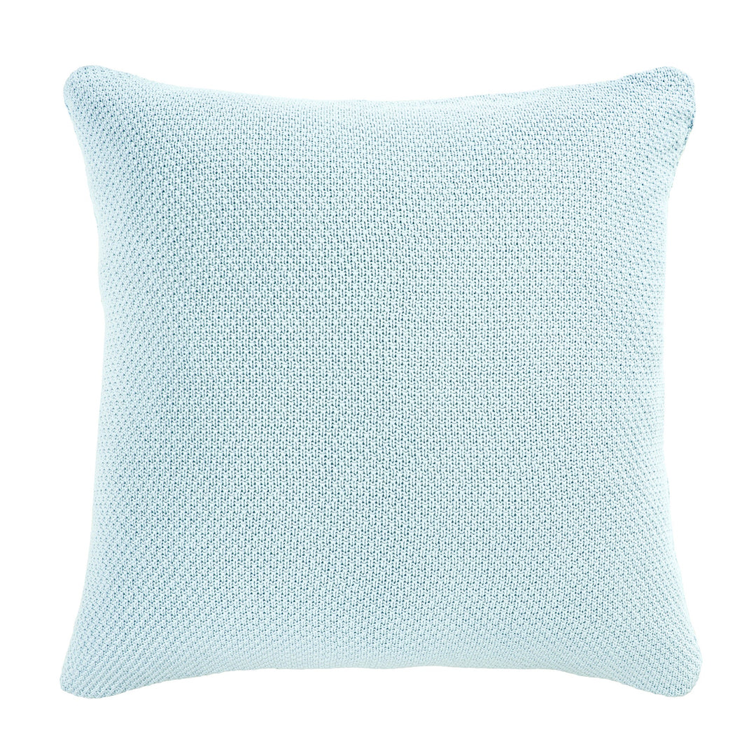 Light blue euro cotton pillow - Coastal Compass Home Decor