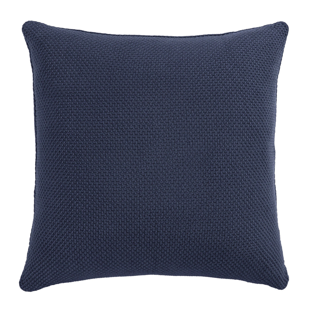 Navy Blue Nautical Euro Pillow - Coastal Compass Home Decor