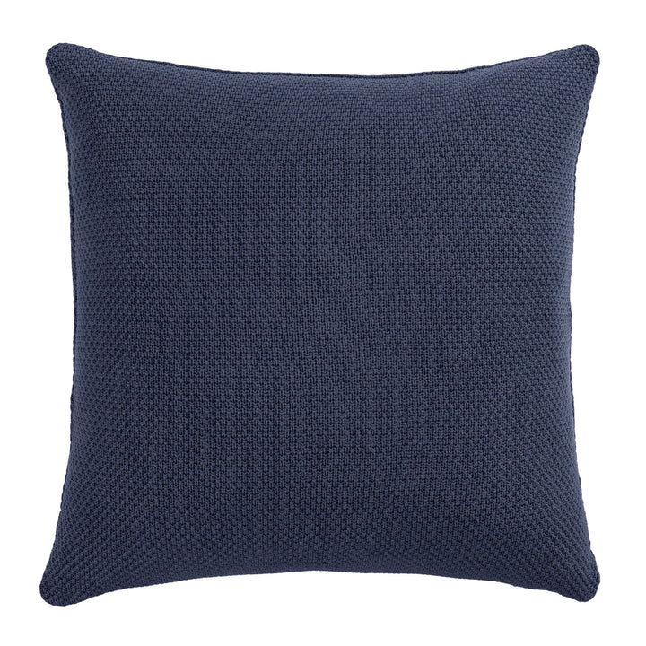 Navy Blue Nautical Euro Pillow - Coastal Compass Home Decor