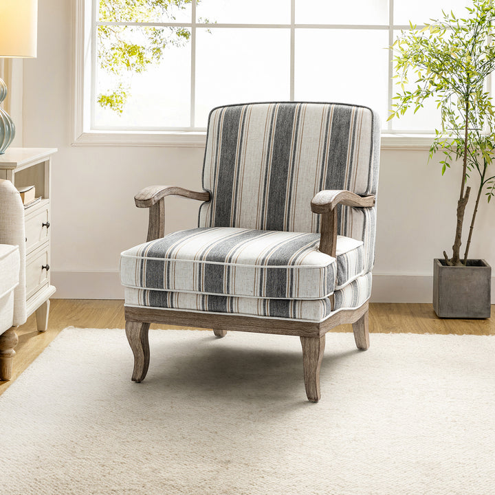 Peppercorn Stripe Arm Chair