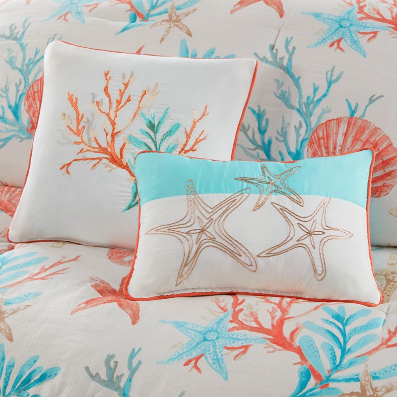 Tranquil Sea Coral Comforter Set 7PC