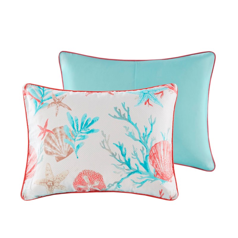 Tranquil Sea Coral Comforter Set 7PC