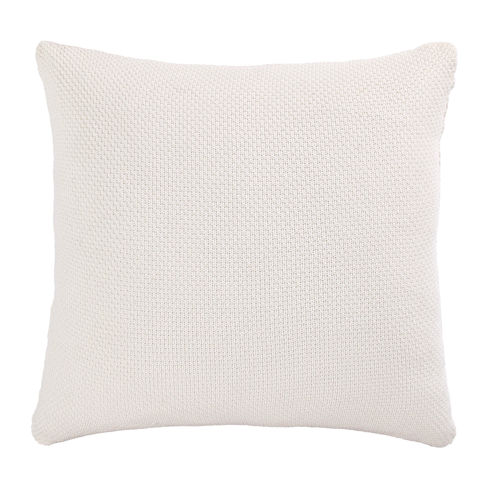 Vintage white knit cotten euro pillow - Coastal Compass Home Decor