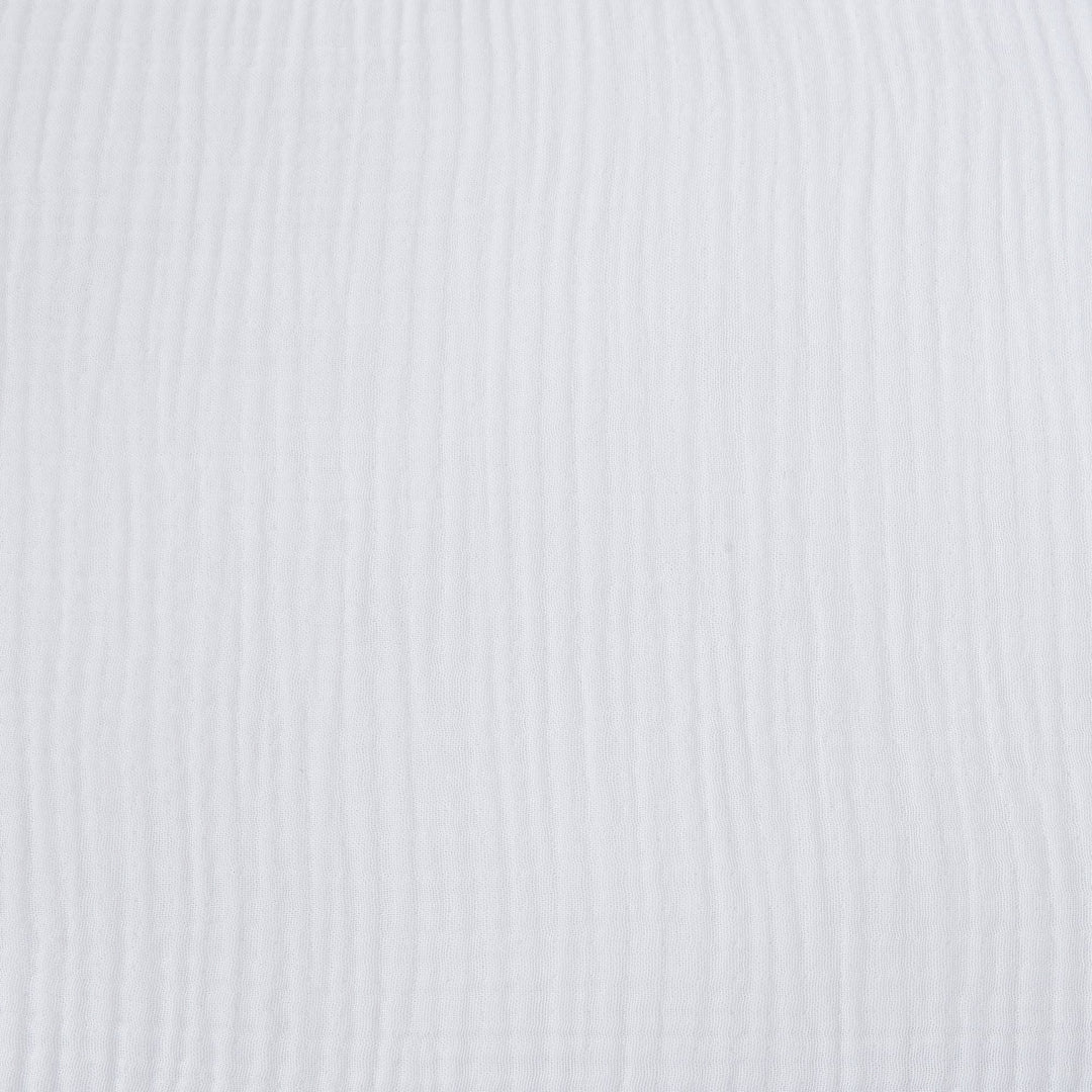close-up of Voile Cotton white bedding pattern detail