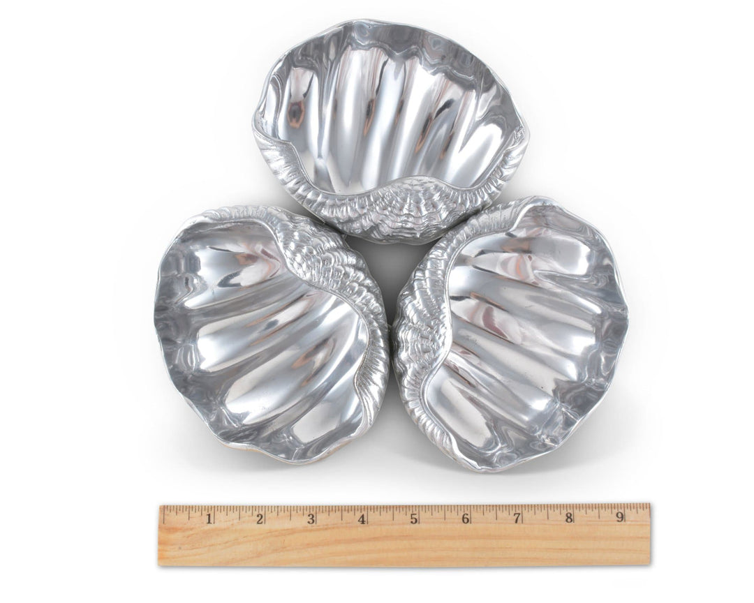 3-Bowl Clam Shell Server | Coastal Compass