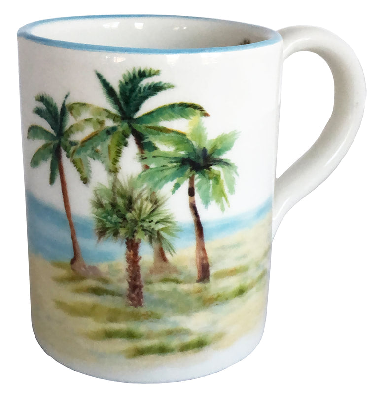 Palm Breeze Mug - Set/3 | Coastal Compass Home Decor