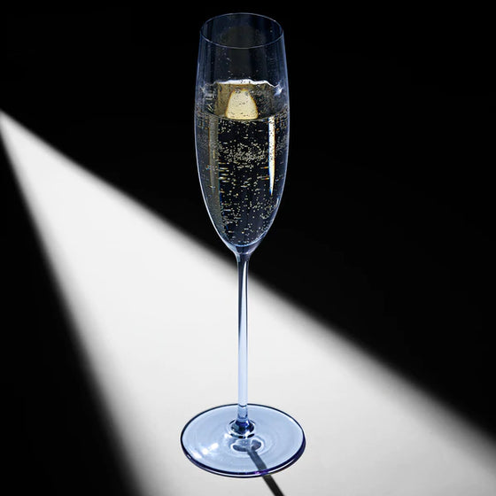 Bali Blue Champagne Glass • Coastal Compass Home Decor
