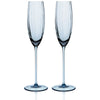 Bali Blue Champagne Glasses Set/2 • Coastal Compass Home Decor