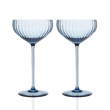  Bali Blue Coupe Glasses Set/2 • Coastal Compass Home Decor