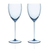 Bali Blue White Wine Glasses Set/2