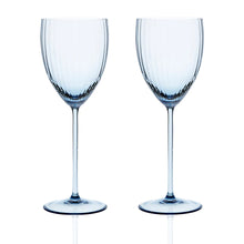  Bali Blue White Wine Glasses Set/2