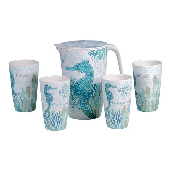 Beach Retreat Starfish Tumbler - Set of 4 | Coastal Compass Home Decor