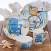 Ocean Side Dinner Plate Set • Coastal Compass Home Decor