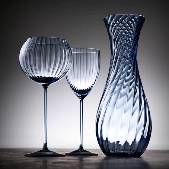 Bali Blue Red Wine Glasses Set/2 • Coastal Compass Home Decor