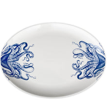  Blue Lucia Medium Oval Platter | Coastal Compass