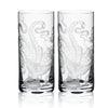 Coastal Sand Engraved Highball Glasses - Octopus • Coastal Compass Home Decor
