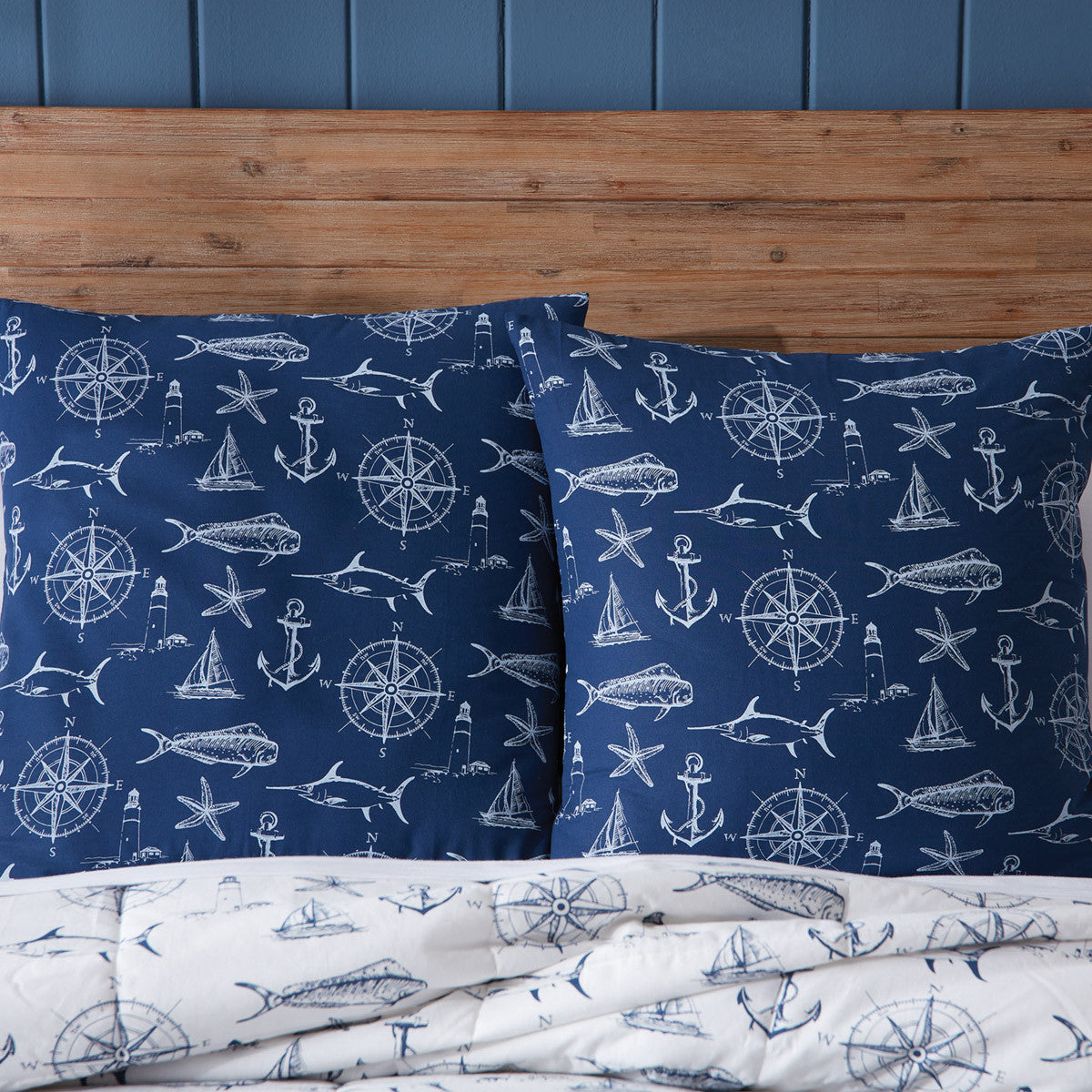 Nautical best sale pillow shams