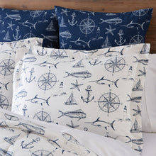  Captain Quarters Pillow Sham Set | Coastal Compass Home Decor