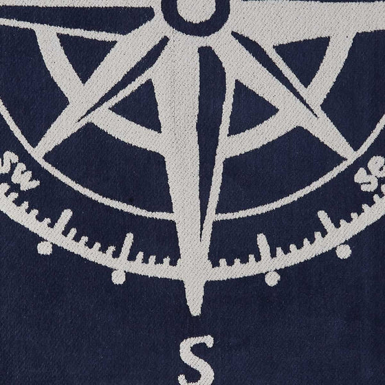 Captain's Compass Navy Rug