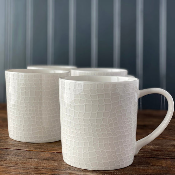 Catch White Mug - Coastal Compass Home Decor