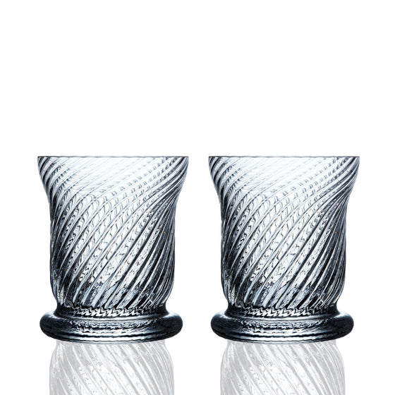 Costa Clear Optic Votive Holders Set/2 • Coastal Compass Home Decor