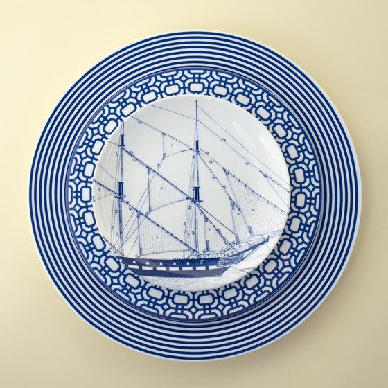 Coast to Coast Sailboat Appetizer Plate - 4 piece set | Coastal Compass