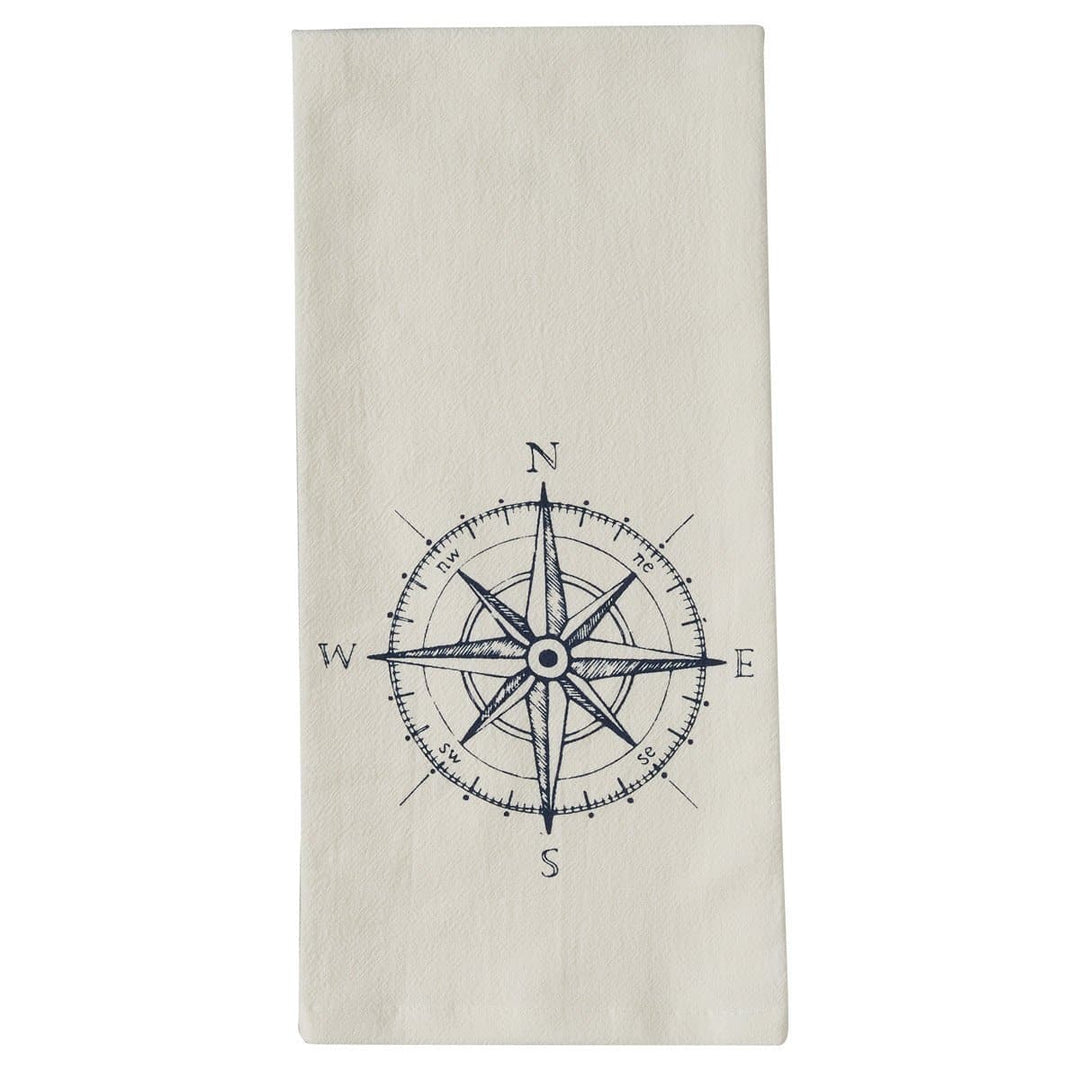 Navy Compass Dishtowel - Set of 3 | Coastal Compass