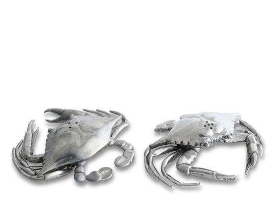 Crab Pewter Salt & Pepper Shaker Set - Coastal Compass Home Decor