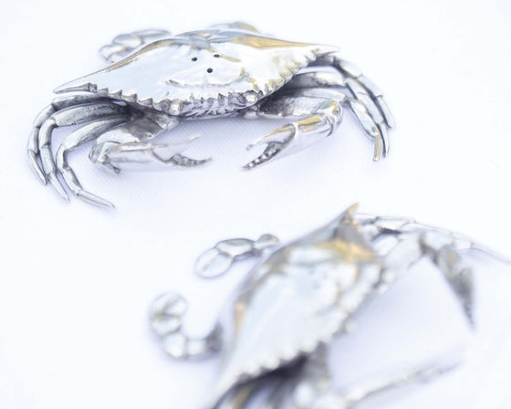 Crab Pewter Salt & Pepper Shaker Set - Coastal Compass Home Decor
