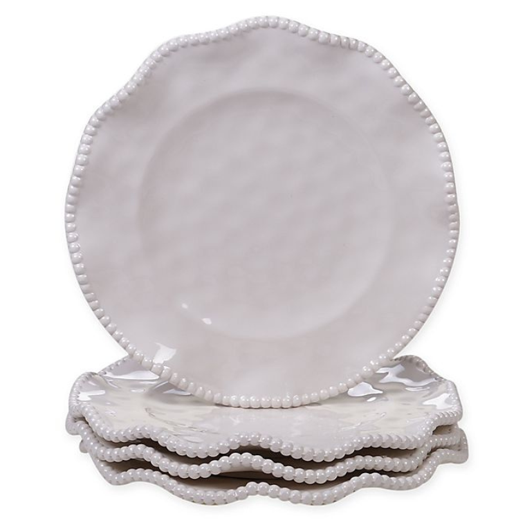 Tide Cream Dinner Plate Set • Coastal Compass Home Decor