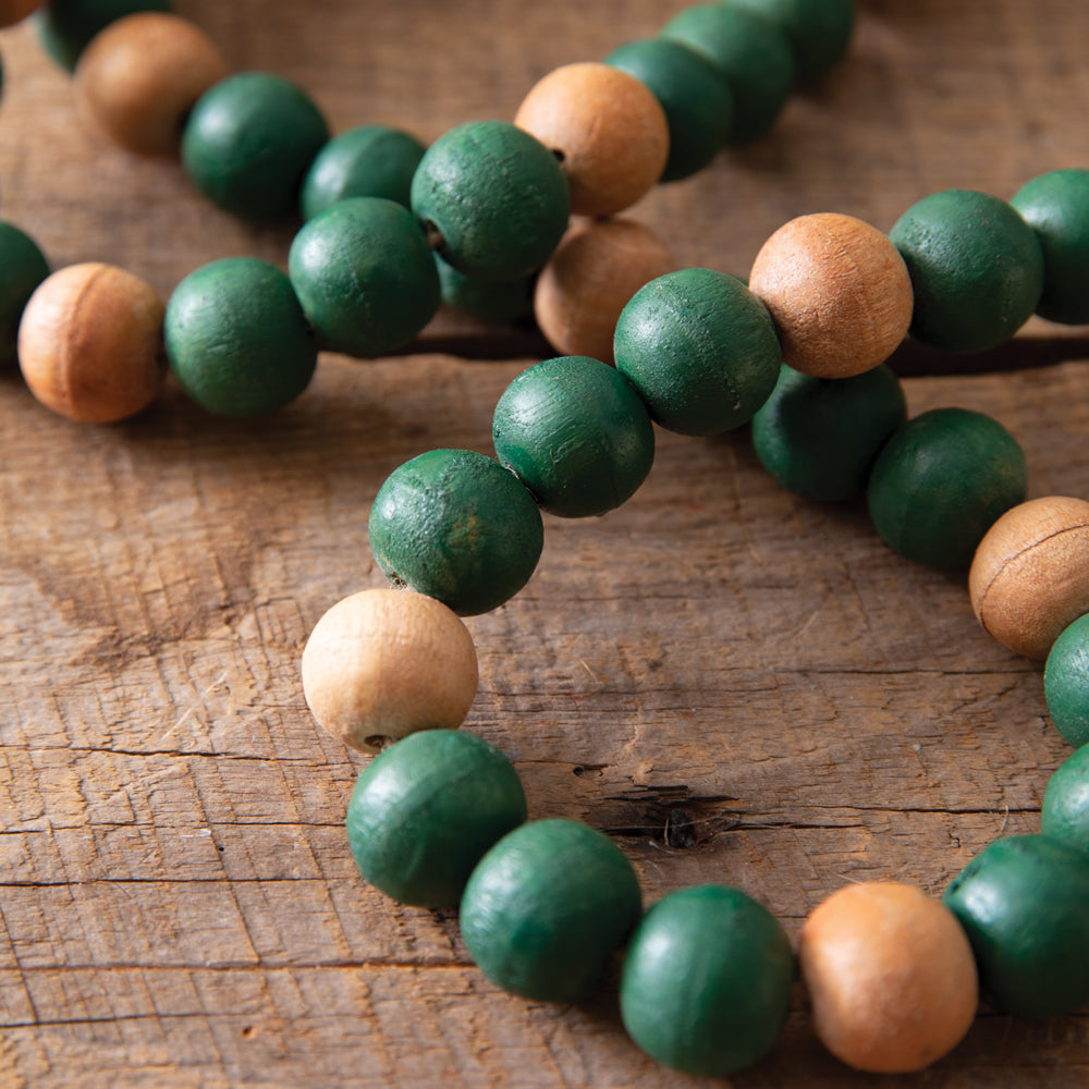 Decorative Green Wooden Beads