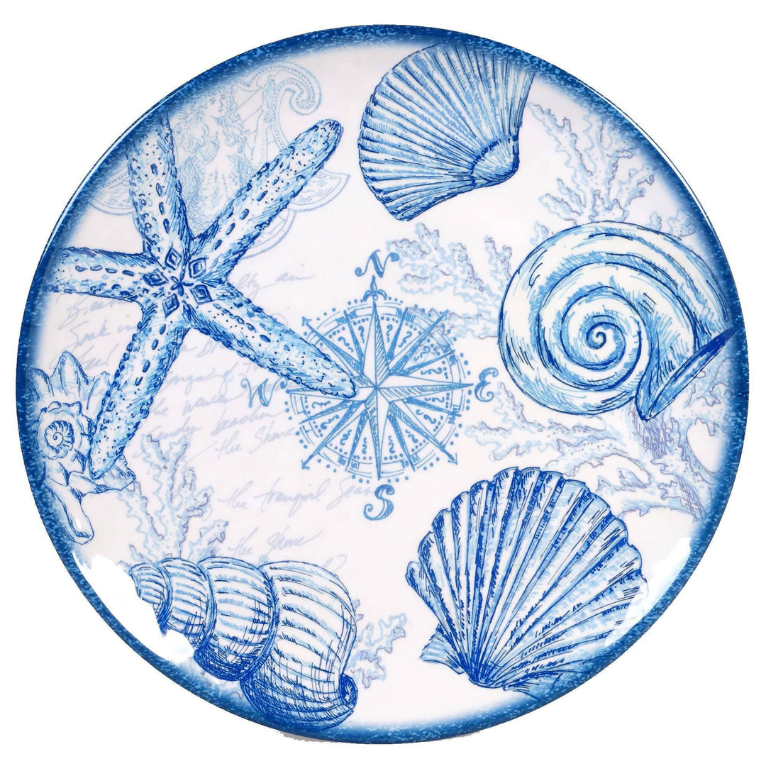 Deep Blue Sea Oceanic Serving Platters • Coastal Compass Home Decor