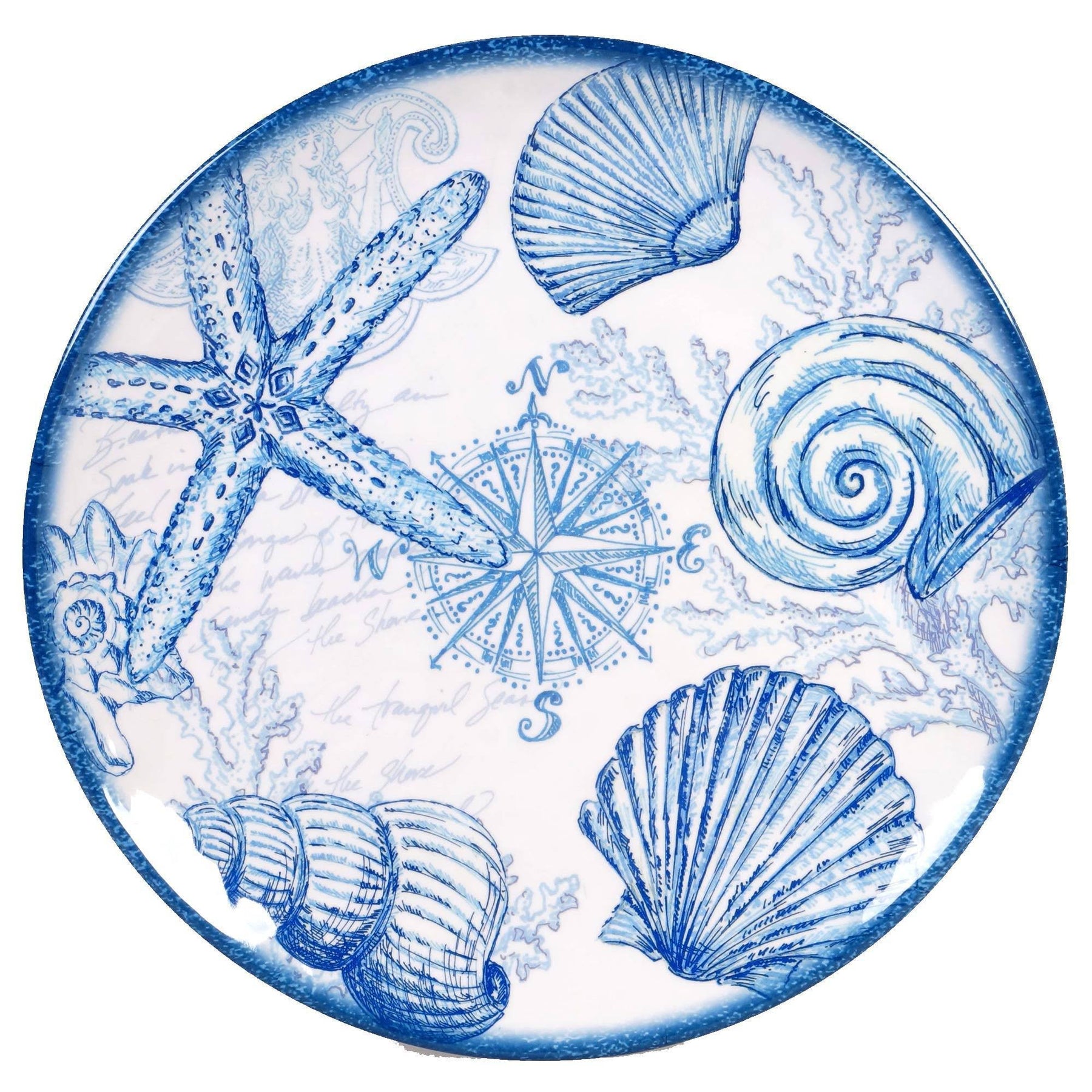 Deep Blue Sea Oceanic Tableware | Coastal Compass Home Decor – The ...