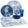 Deep Blue Sea Oceanic Serving Platters • Coastal Compass Home Decor
