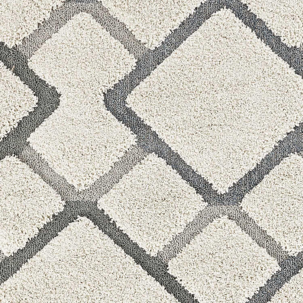 Diamond Natural Area Rug - Dark & Light Grey - Diamond Pattern - Coastal Compass Home Decor