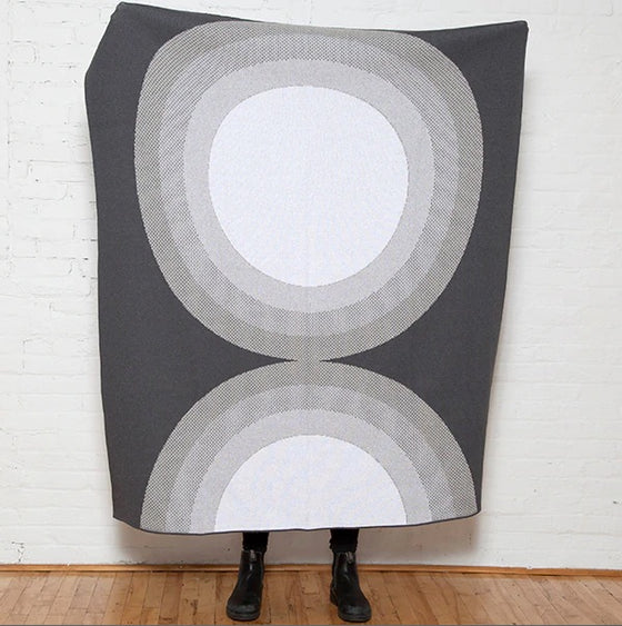 Eco Circle Throw Blanket Charcoal • Coastal Compass Home Decor