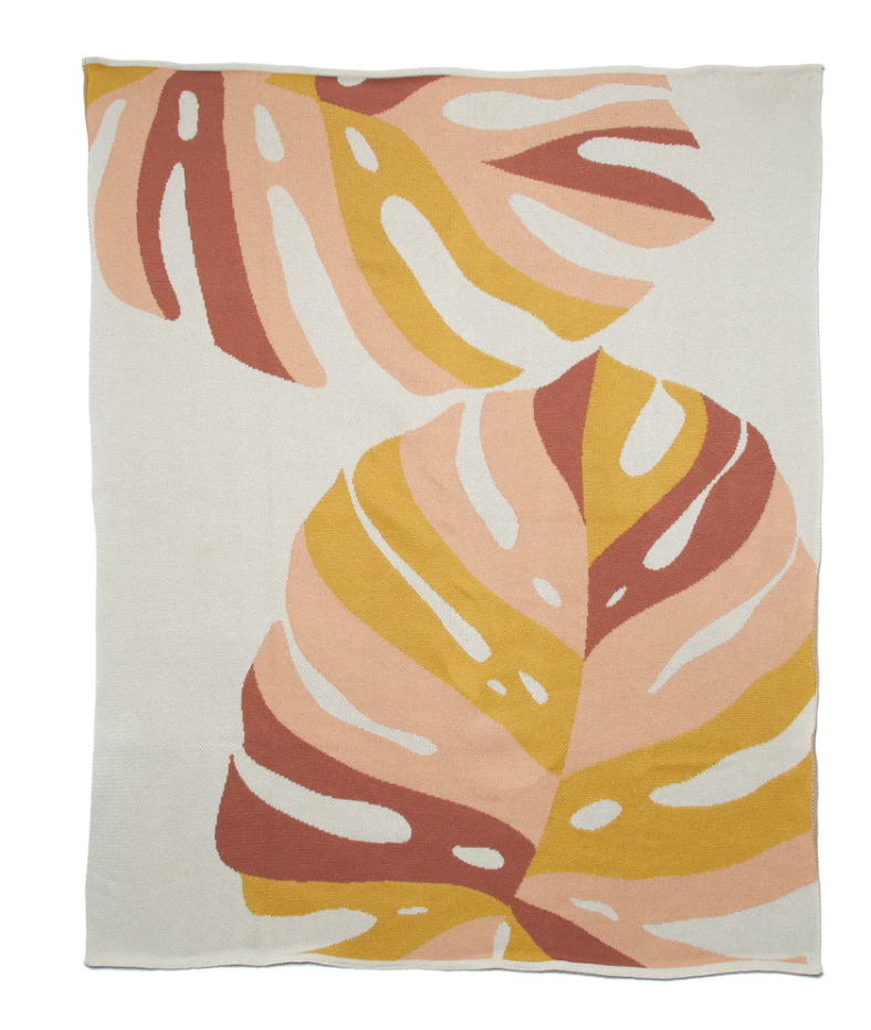 monstera blanket Eco Indoor/Outdoor Monstera Throw Blanket