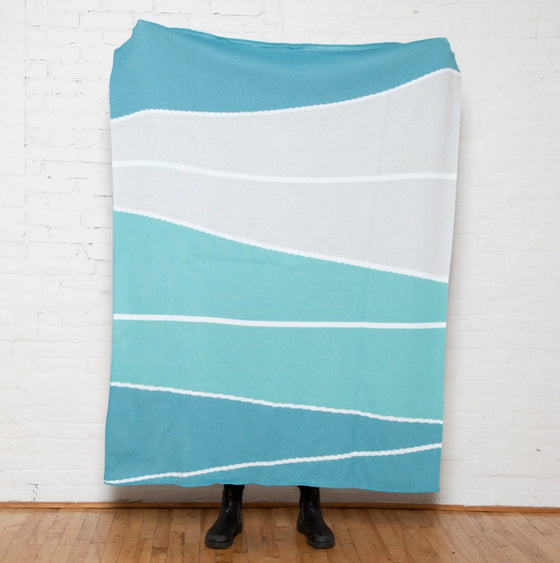 Eco Seaside Escape Throw Blanket • Coastal Compass Home Decor