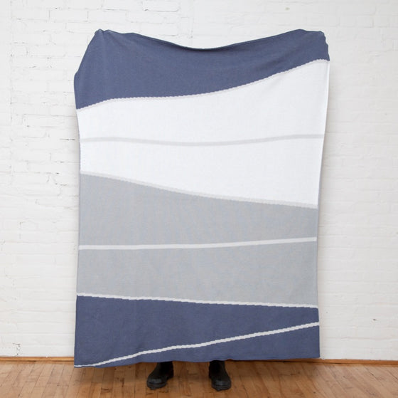 Eco Seaside Escape Throw Blanket • Coastal Compass Home Decor